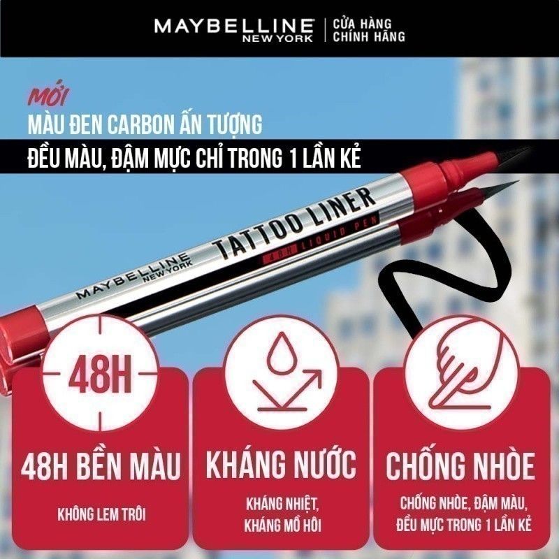 Kẻ Mắt Nước Maybelline New York Tattoo Liner 48H Liquid Pen 7ml