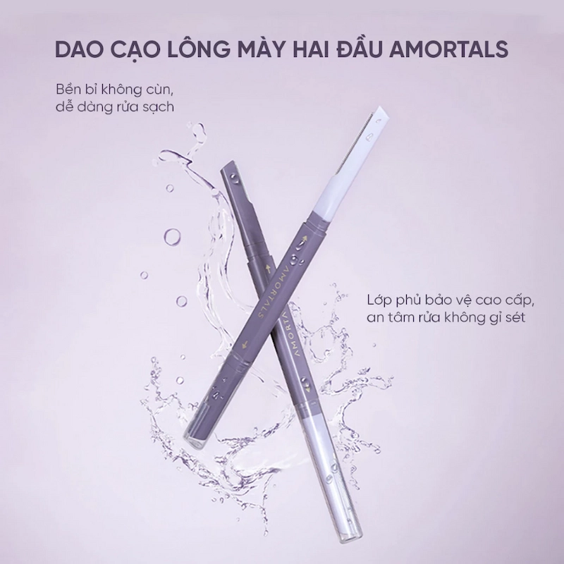 Dao Cạo Lông Mày Amortals Double Headed Maccro Eyebrow (Mẫu Mới)