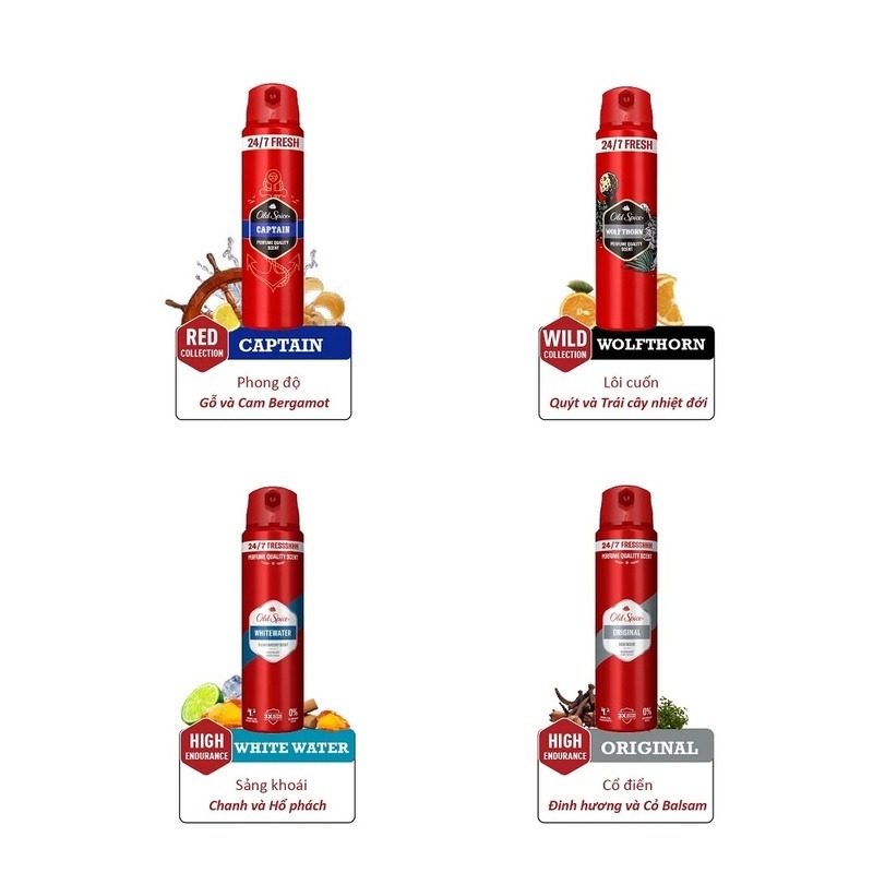 Xịt Khử Mùi Old Spice Deodorant Body Spray 150ml