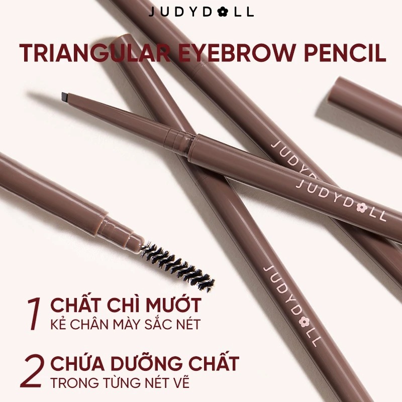 Chì Kẻ Mày Đầu Tam Giác Judydoll Triangular Eyebrow Pencil - 02 Natural Brown