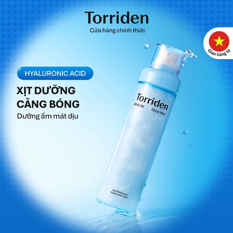Xịt Dưỡng Căng Bóng Da Torriden Dive In Glow Mist Low Molecular Hyaluronic Acid 50ml