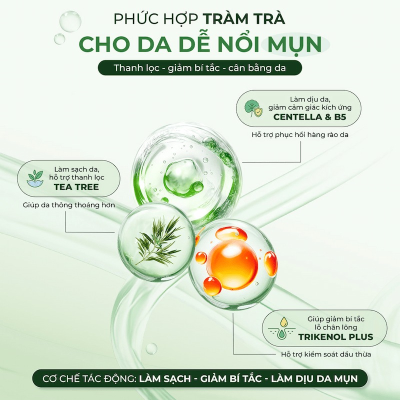 Mặt Nạ Tràm Trà Keyshu Melaleuca Alternifolia Leaf Oil Bioessence Mask T 26ml