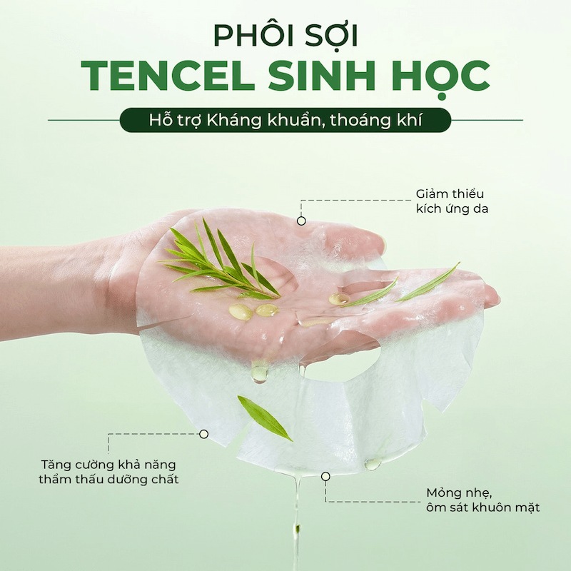 Mặt Nạ Tràm Trà Keyshu Melaleuca Alternifolia Leaf Oil Bioessence Mask T 26ml