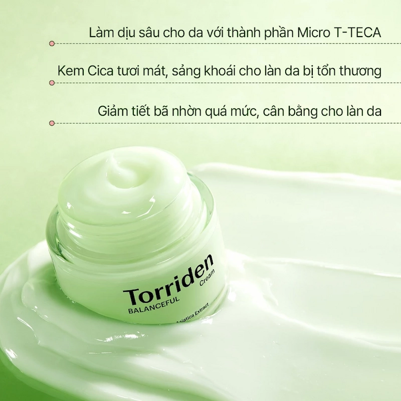 Kem Dưỡng Cấp Ẩm Torriden Balanceful Cica Soothing Cream 80ml (Nhập Khẩu)