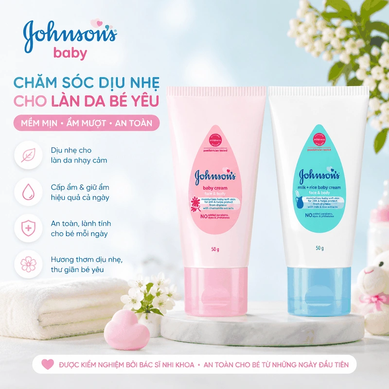 Kem Dưỡng Ẩm Johnson's Baby Cream 50g