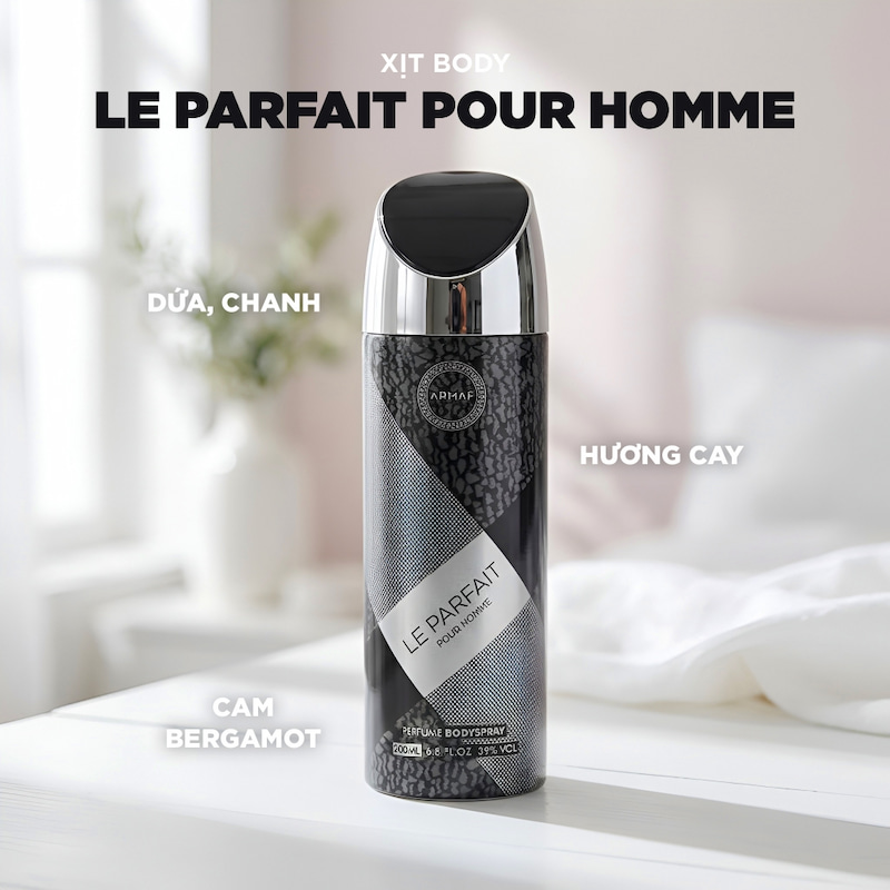 Xịt Thơm Toàn Thân Armaf Le Parfait Pour Homme 200ml