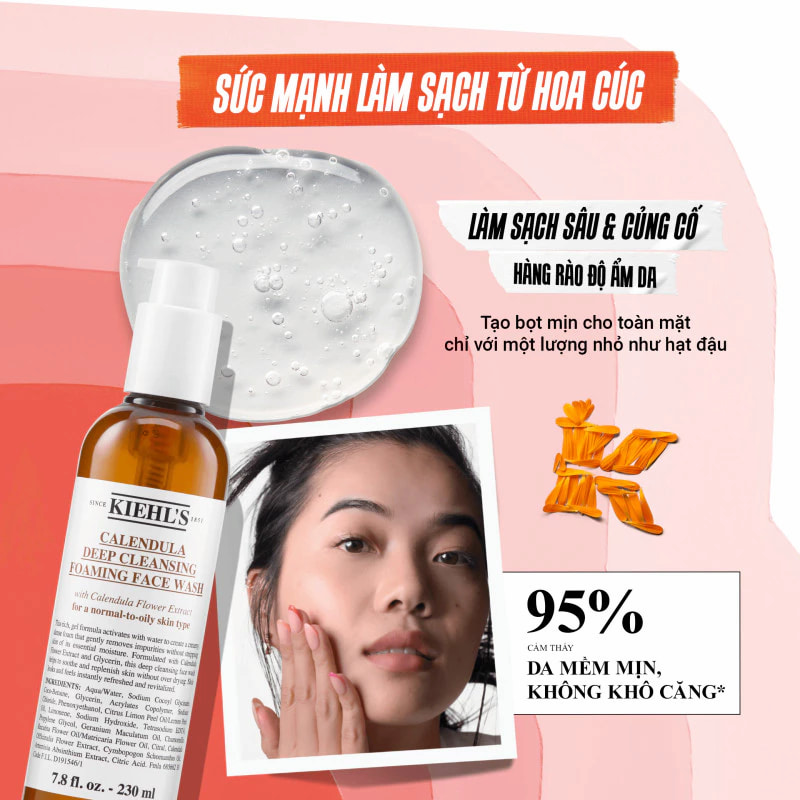 Sữa Rửa Mặt Kiehl’s Calendula Deep (Nhập Khẩu)