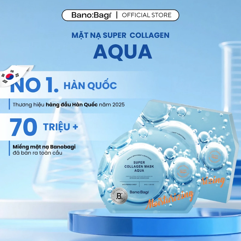 Mặt Nạ Giấy Banobagi Super Collagen Mask Aqua 30g (Nhập Khẩu)