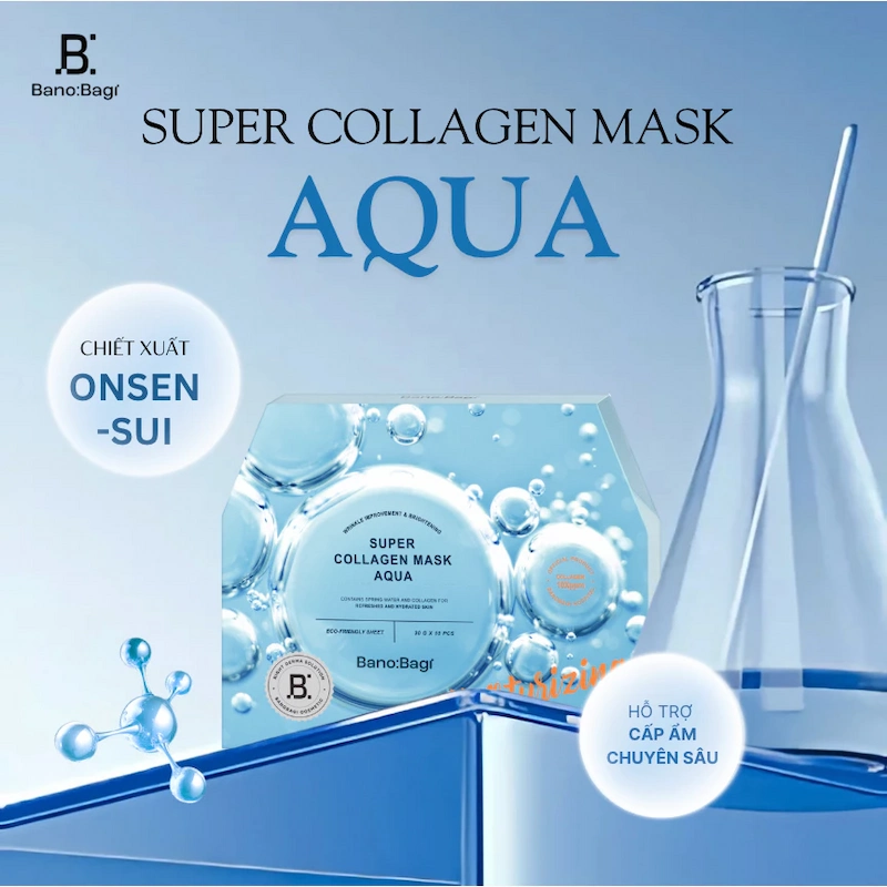 Mặt Nạ Giấy Banobagi Super Collagen Mask Aqua 30g (Nhập Khẩu)