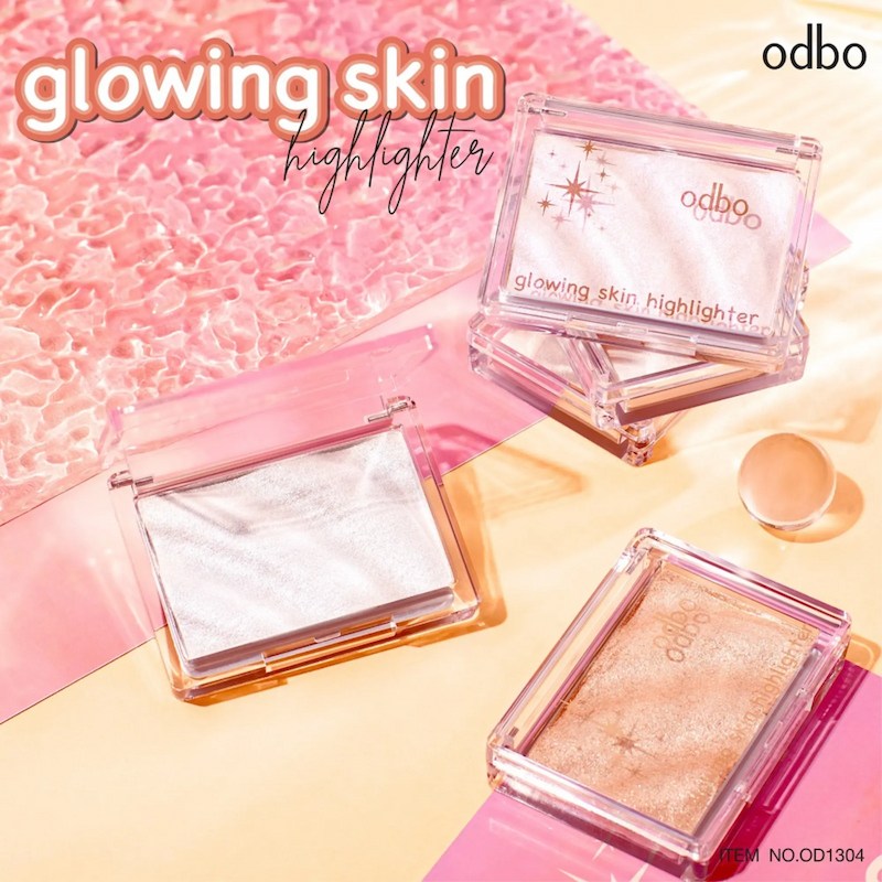 Phấn Bắt Sáng Odbo Glowing Skin Highlighter 4,5g - 03 Snow Kiss