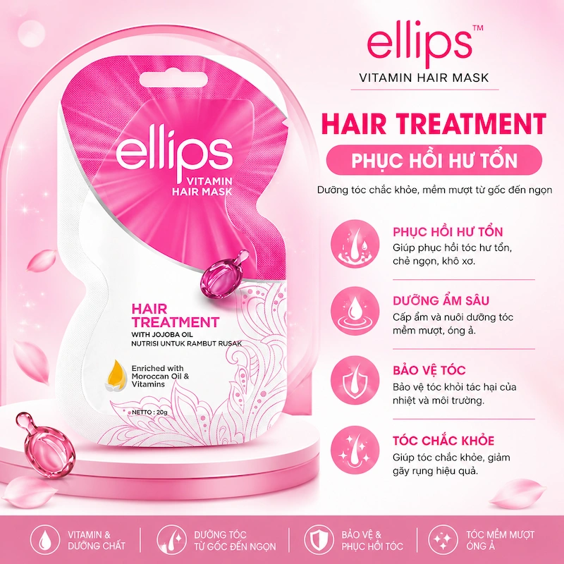 Kem Ủ Tóc Ellips Vitamin Hair Mask (Dạng Túi)