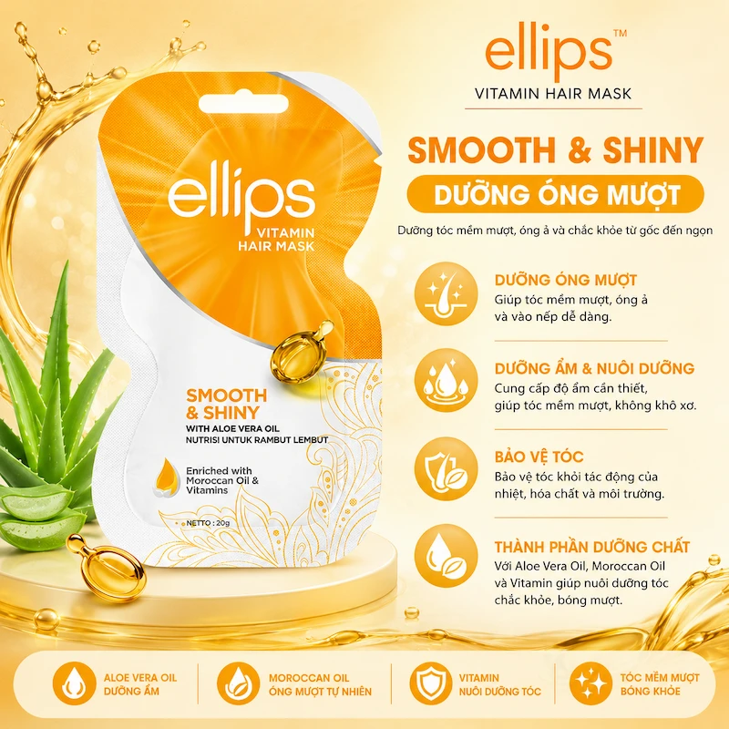 Kem Ủ Tóc Ellips Vitamin Hair Mask (Dạng Túi)