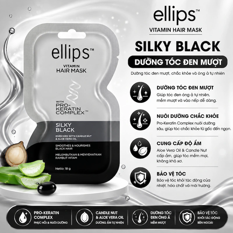 Kem Ủ Tóc Ellips Vitamin Hair Mask (Dạng Túi)