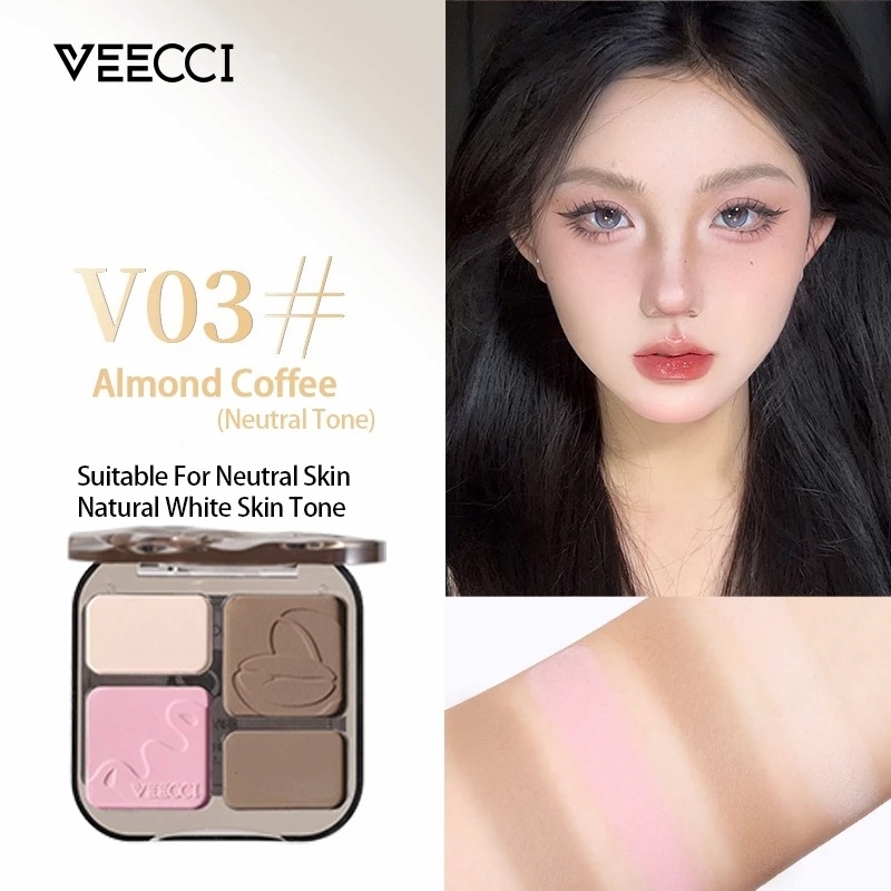 Bảng Phấn Tạo Khối Highlight 4 Ô Veecci - V03