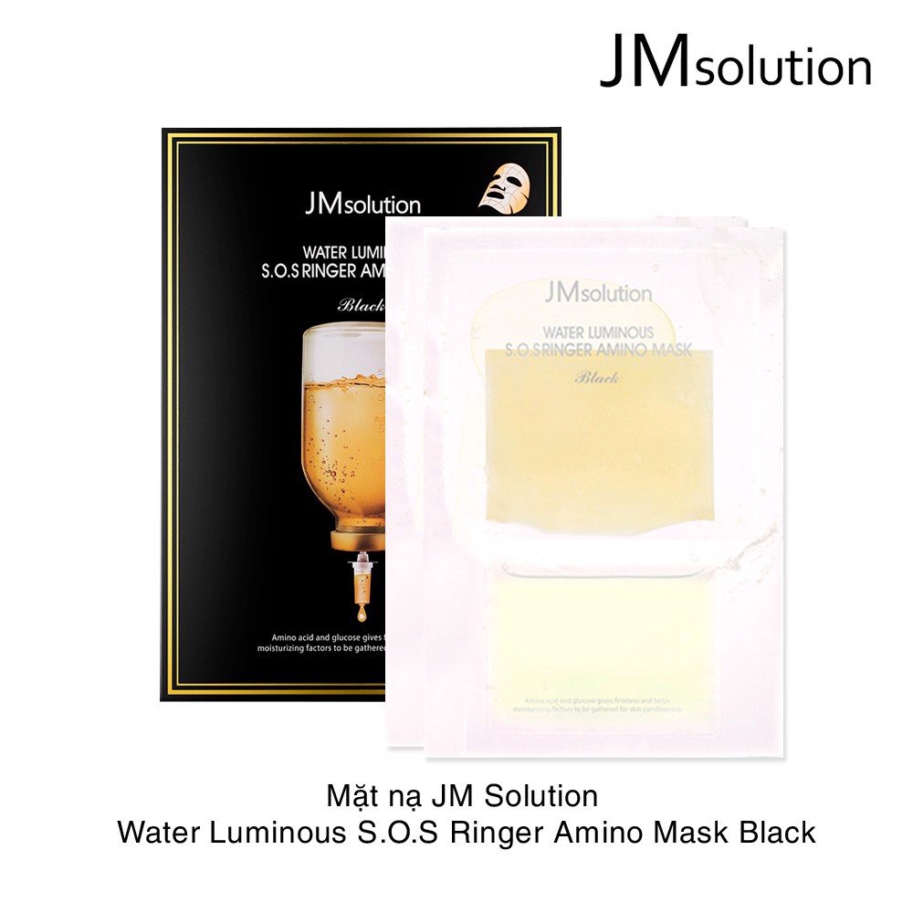 Mặt Nạ Giấy JM Solution Water Luminous S.O.S Ringer Amino Mask Black