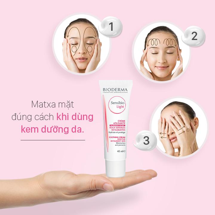 Kem dưỡng ẩm cho da nhạy cảm Bioderma Sensibio Light 40ml