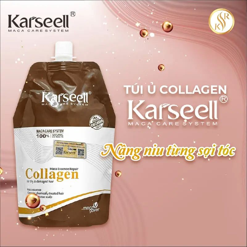 Kem Hấp Ủ Tóc Collagen Karseell Maca Care System 500 ml