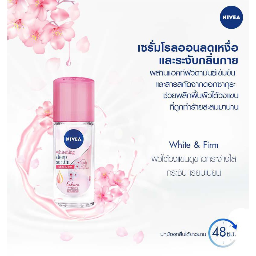 Lăn khử mùi nữ Nivea Whitening Deep Serum 48h 40ml