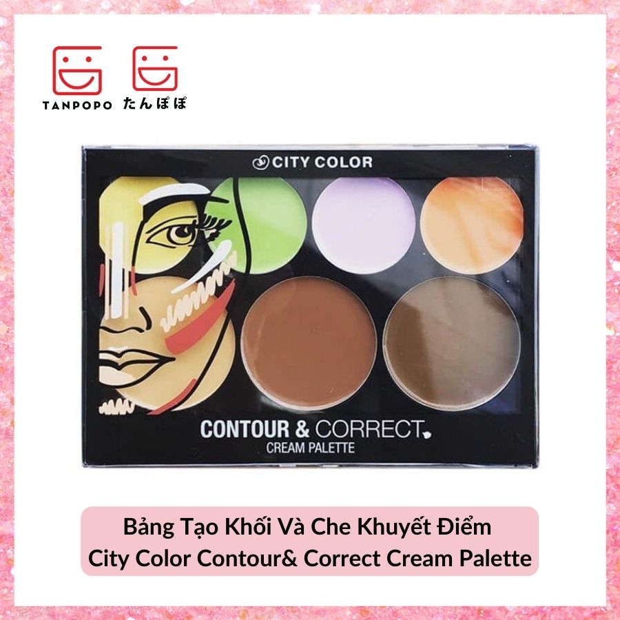 Bảng Tạo Khối Và Che Khuyết Điểm City Color Contour& Correct Cream Palette