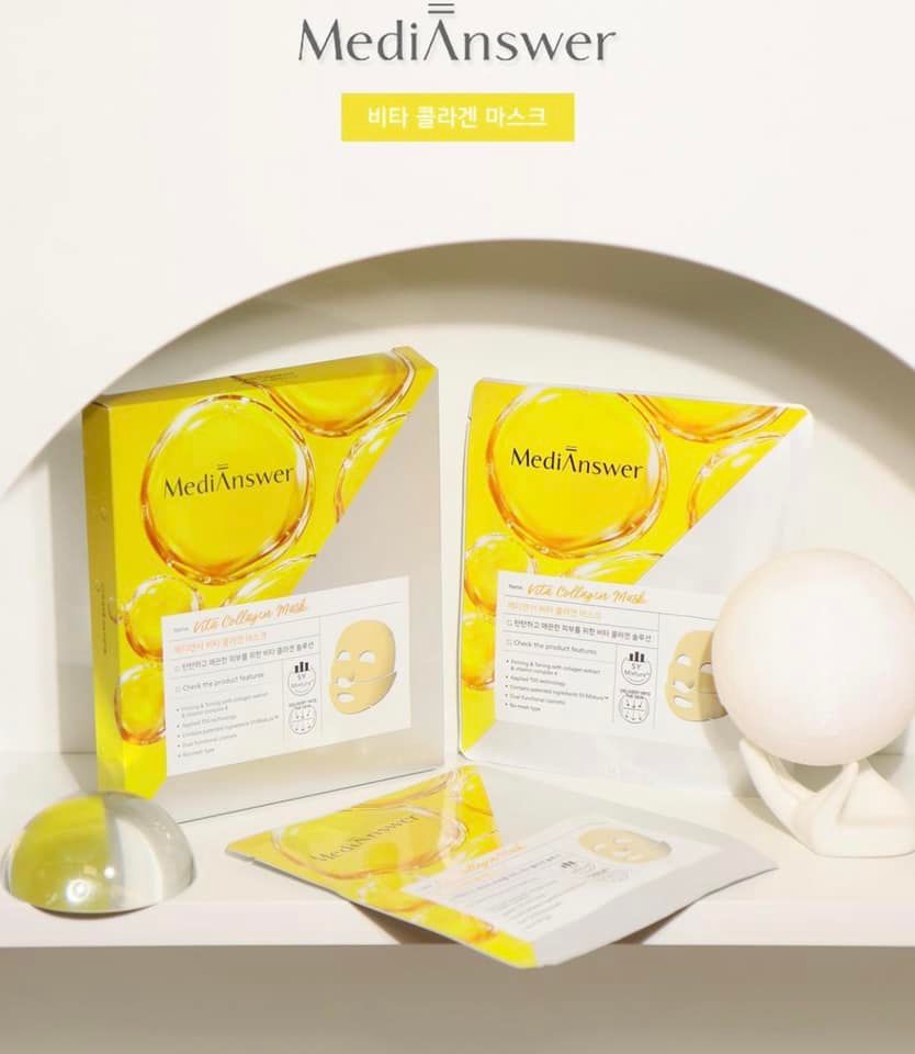 Mặt Nạ Giấy Chống Lão Hóa Và Chăm Sóc Toàn Diện MediAnswer Vita Collagen Mask
