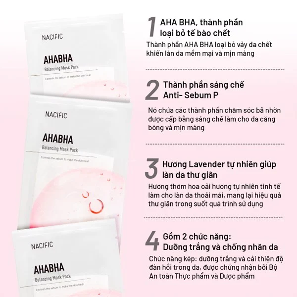 Mặt Nạ Làm Sạch Da, Giảm Bã Nhờn Nacific AHABHA Balancing Mask Pack 30g