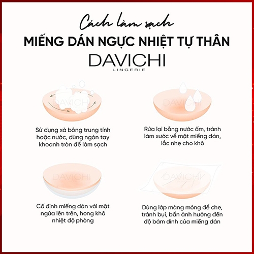 Miếng Dán Ngực Nhiệt Tự Thân Davichi Lingerie Nipple Covers (2 Cặp)