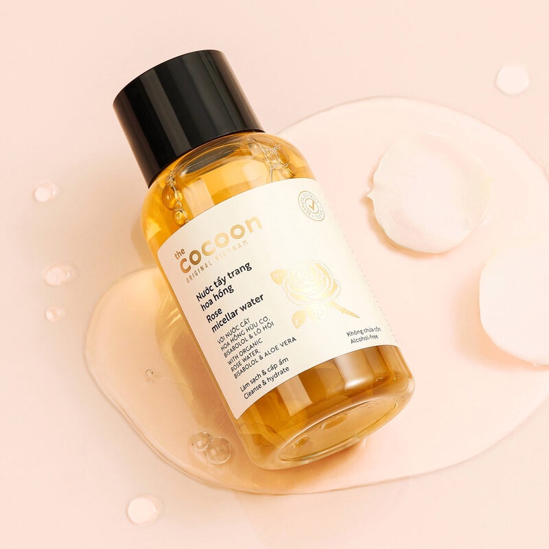 Nước Tẩy Trang Hoa Hồng Cocoon Rose Micellar Water 140ml