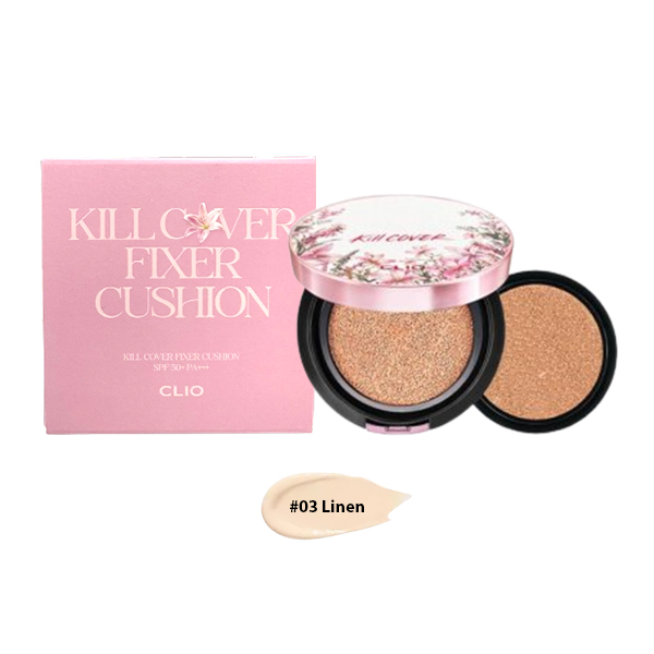 Phấn Nước 2 Lõi Kiềm Dầu Lâu Trôi Clio Kill Cover Fixer Cushion SPF50+ (Phiên Bản Floral Tea Garden)