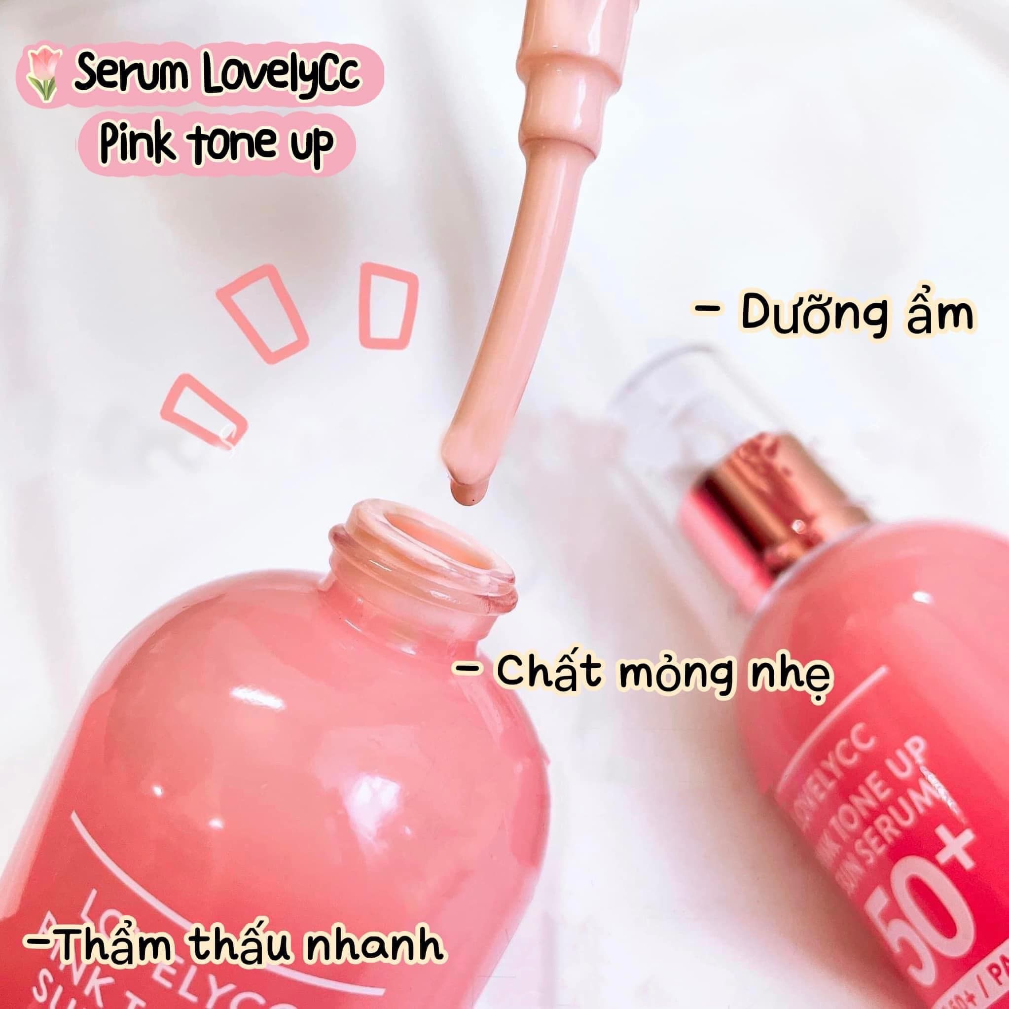 Serum Chống Nắng Dưỡng Trắng LOVELYCC Pink Tone Up Sun Serum SPF50+30g