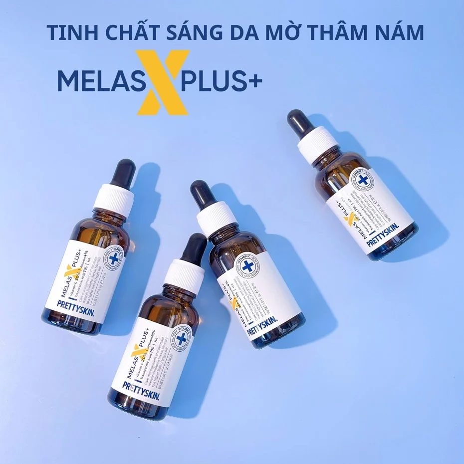 Serum Dưỡng Trắng Mờ Thâm Prettyskin Melas X Plus 30ml