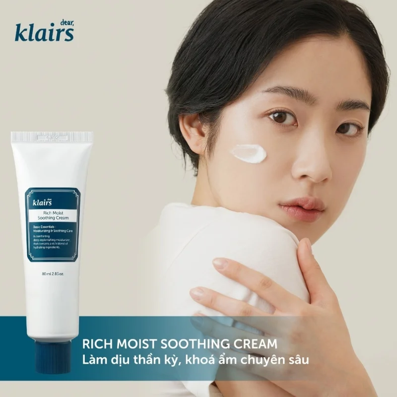 Kem Dưỡng Ẩm Klairs Cho Da Khô Rich Moist Soothing Cream - hình 2