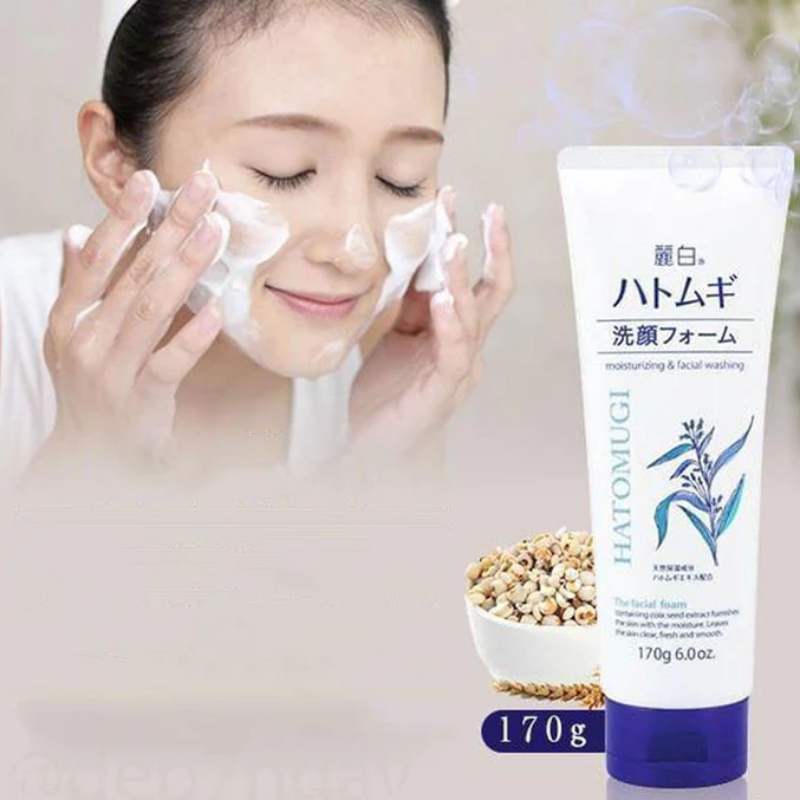 Sữa Rửa Mặt Hatomugi Moisturizing & Facial Washing 170g