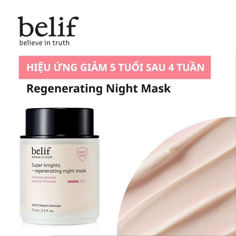 Mặt Nạ Ngủ Tái Sinh Và Chống Lão Hóa Belif Regenerating Night Mask 75ml (Đỏ) - hình 2