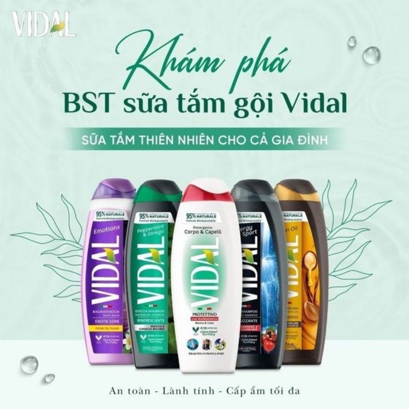 Sữa Tắm Gội 2In1 Vidal 250ml