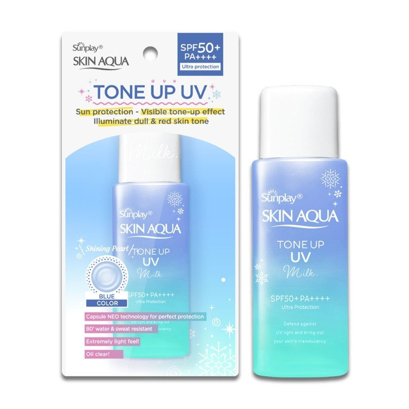Sữa Chống Nắng Hiệu Chỉnh Sắc Da Sunplay Skin Aqua Tone Up Uv Milk Blue