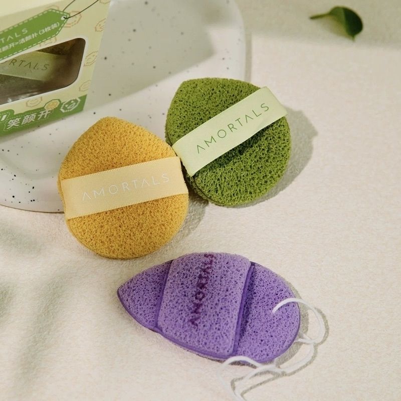 Bông Rửa Mặt Bọt Biển Amortals Wash To Smile Face Washing Puff