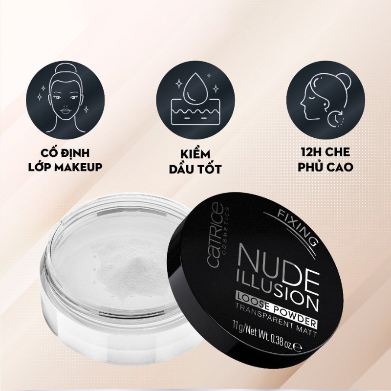 Phấn Phủ Dạng Bột Catrice Nude Illusion Loose Powder Transparent Matt 11g