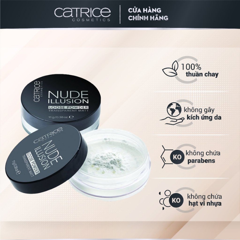 Phấn Phủ Dạng Bột Catrice Nude Illusion Loose Powder Transparent Matt 11g