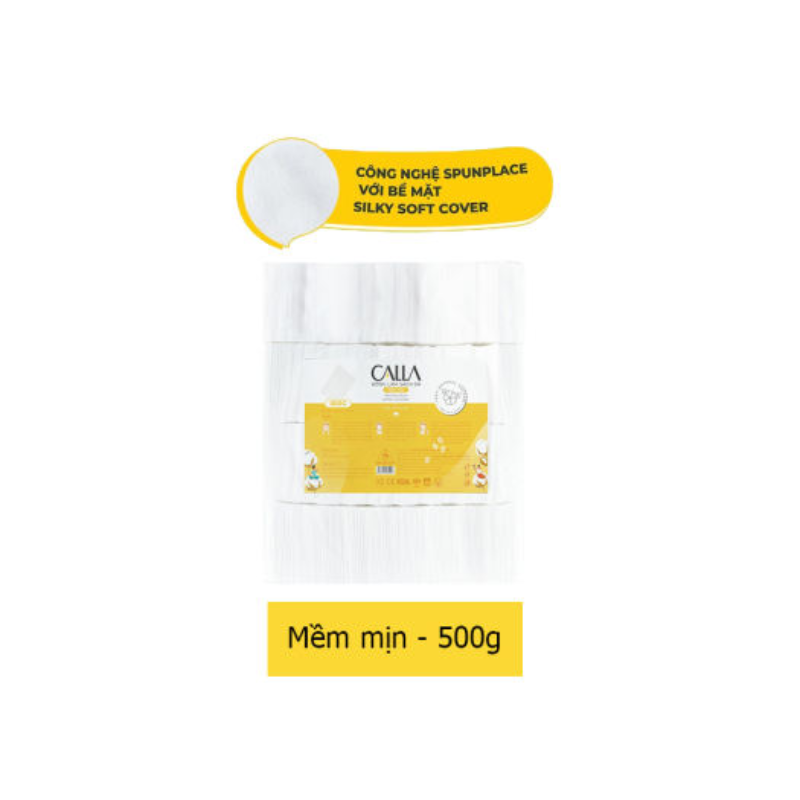 Bông Tẩy Trang Mềm Mịn Calla Soft Plus (Vàng)