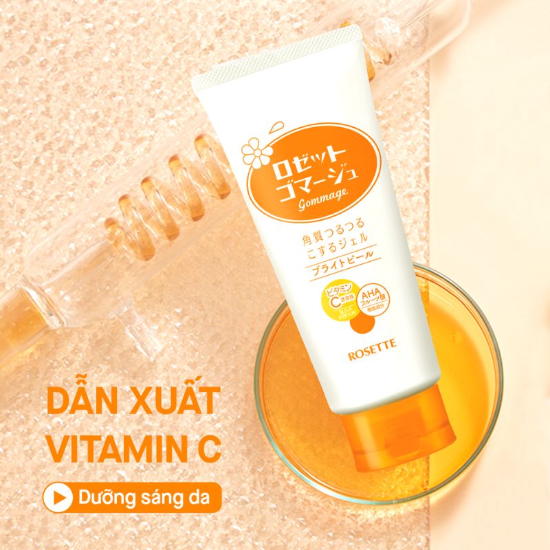 Tẩy Tế Bào Chết Mặt Rosette Dưỡng Sáng Da Gommage Bright Peel 120g (Cam)