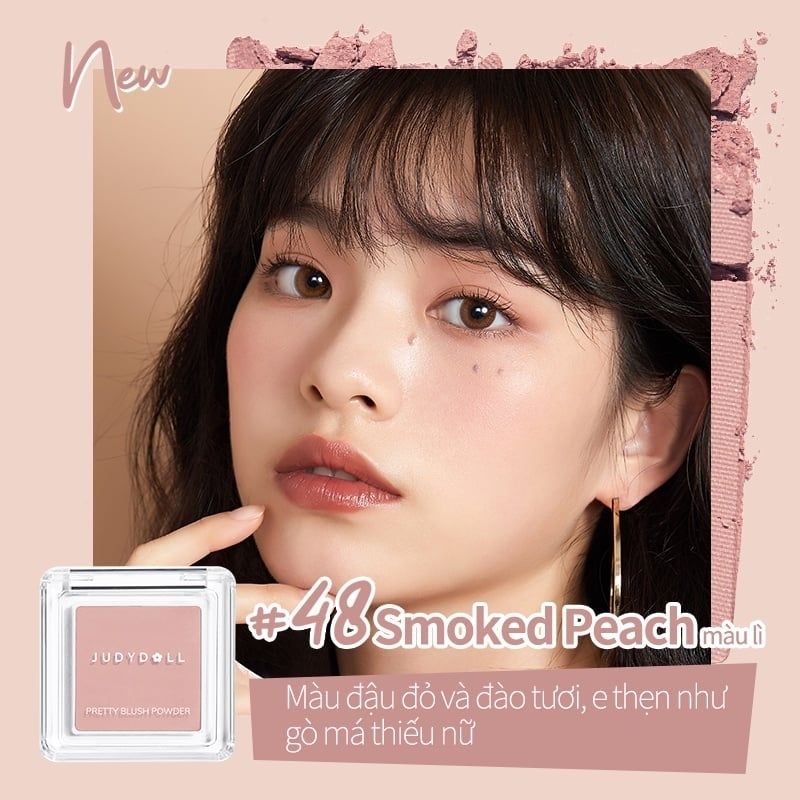 Phấn Má Hồng Judydoll Pretty Blush Power- 48 Smoked Peach