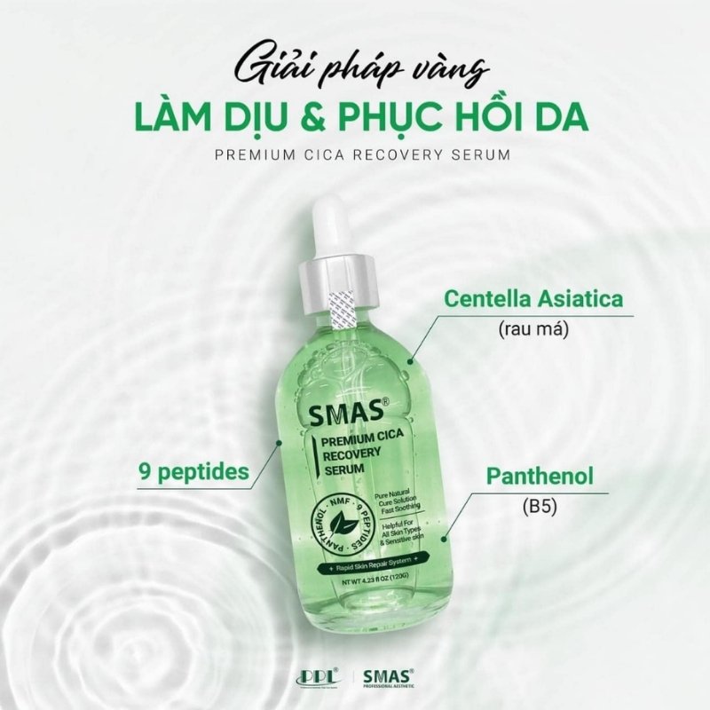 Serum Phục Hồi Làm Dịu, Cấp Ẩm Tức Thì SMAS Premium Cica Recovery 100ml