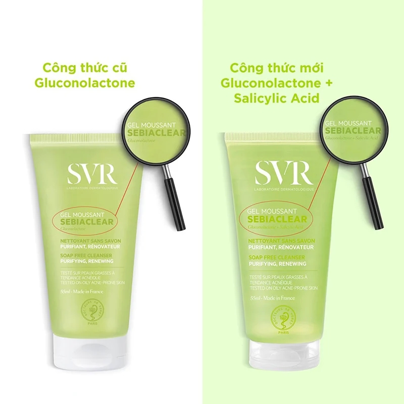 Gel Rửa Mặt SVR Cho Da Dầu Sebiaclear Gel Moussant (Nhập Khẩu) (Mẫu Mới)