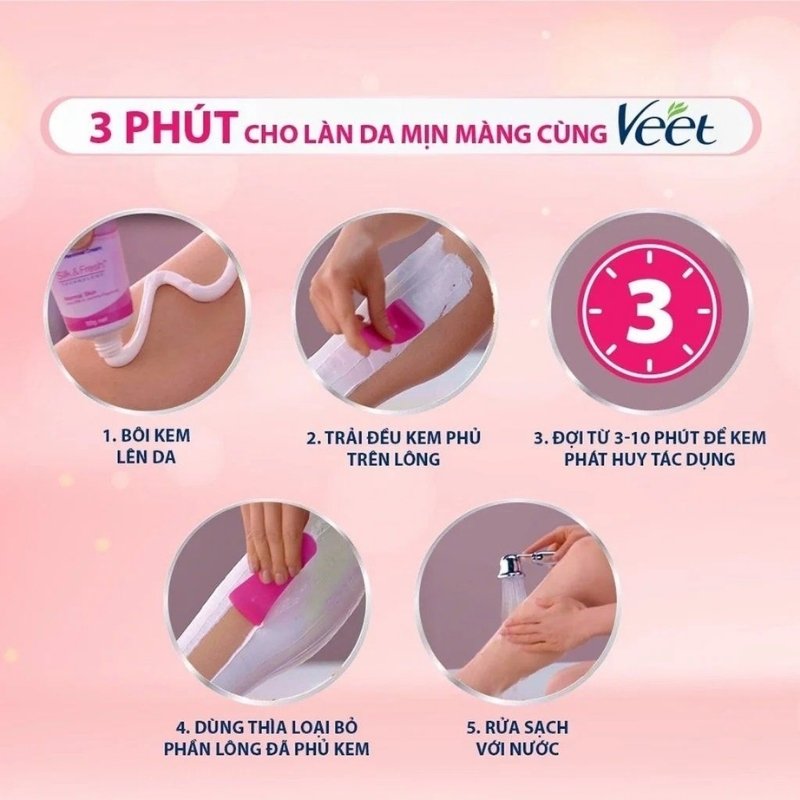 Kem Tẩy Lông Veet Pure Hair Removal Cream - Normal Skin Da Thường 50g