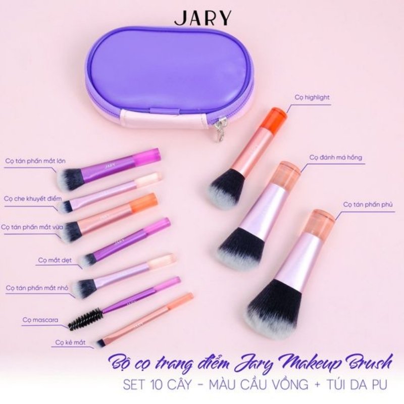 Bộ Cọ Jary Makeup Set 10 Cây