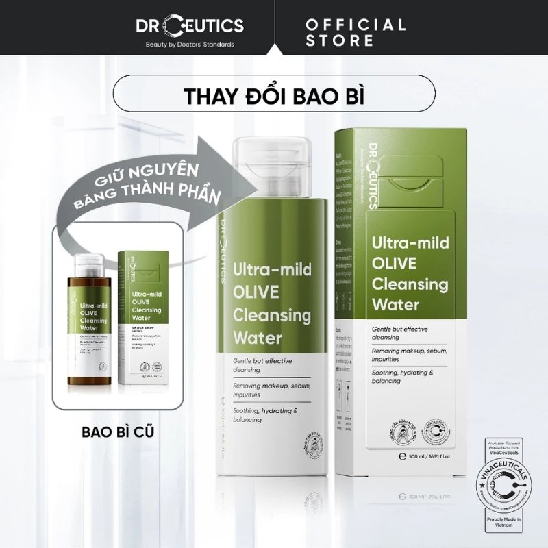 Nước Tẩy Trang DrCeutics Ultra-Mild Olive Cleansing Water