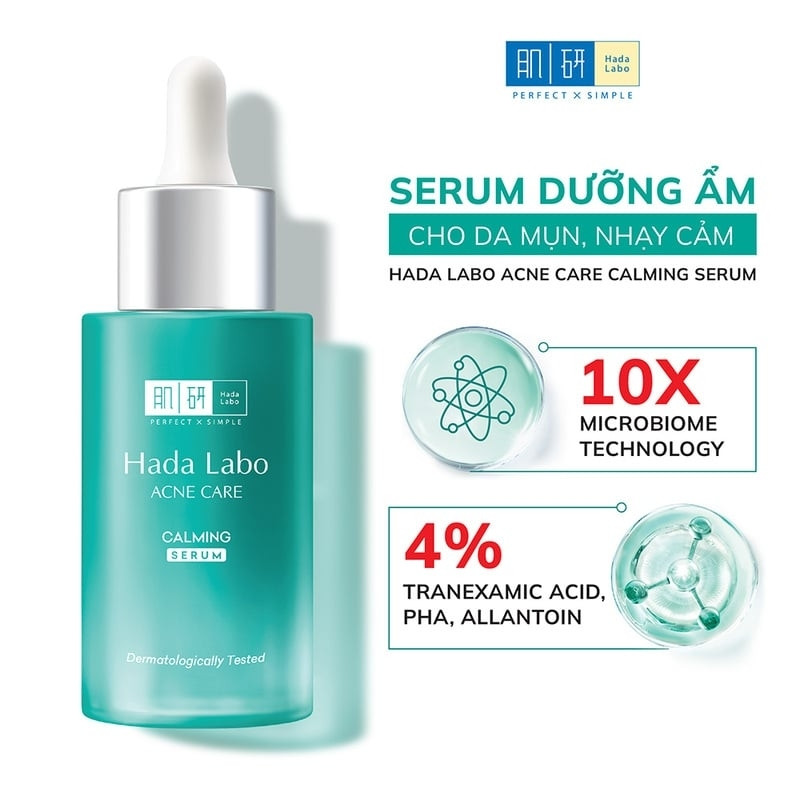 Serum Dưỡng Ẩm Cho Da Mụn, Nhạy Cảm Hada Labo Acne Care Calming 30ml
