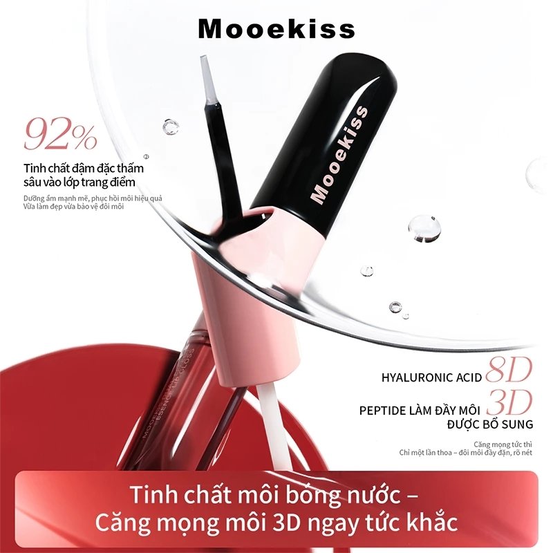 Son Bóng Hai Đầu Dưỡng Môi Đa Năng Mooekiss Dual Effect Lip Gloss (3ml+3ml)