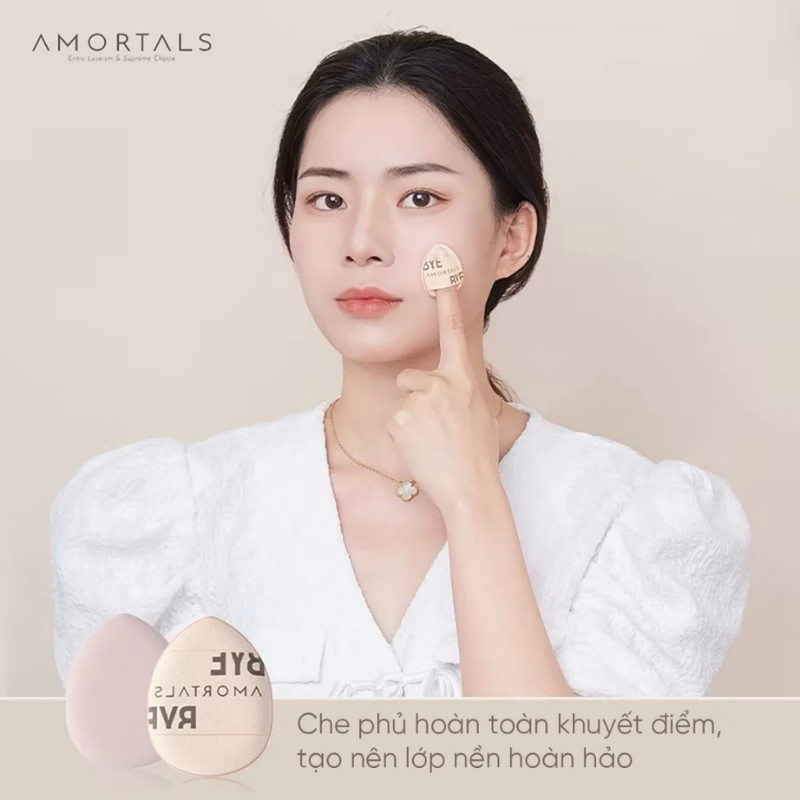 Set 2 Mút Trang Điểm Ngón Tay Amortals Finger Sized Mini Puff Concealer Puff