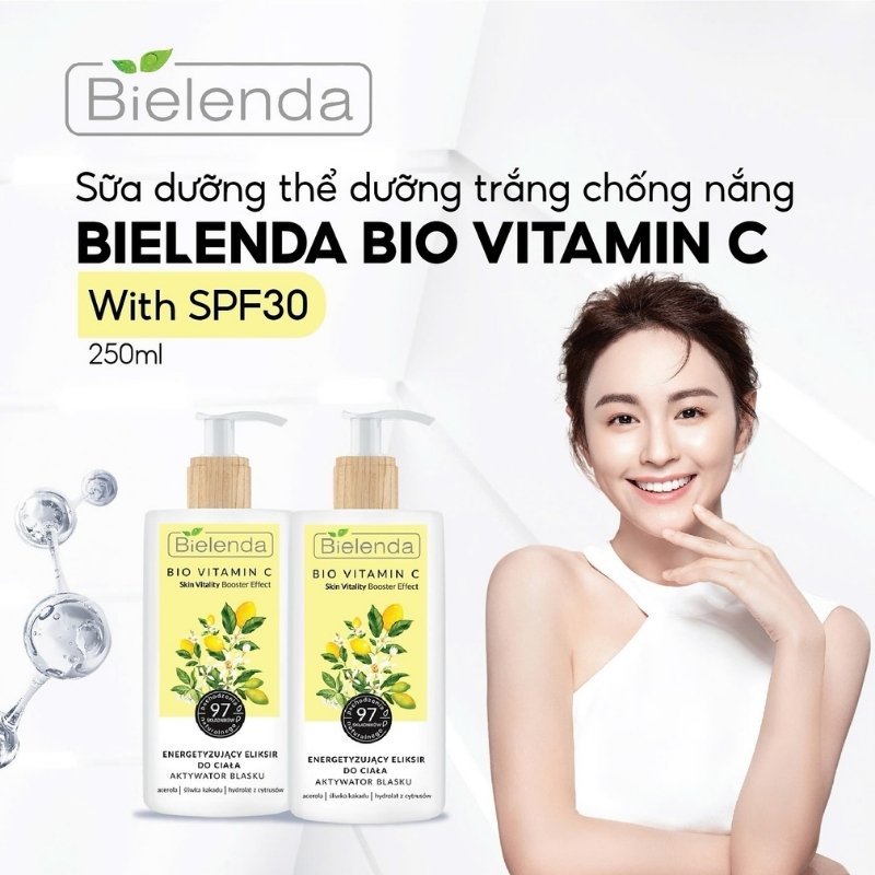 Sữa Dưỡng Thể Bielenda Bio Vitamin C Moisturizing UV Protective Body Milk With SPF30 250ml
